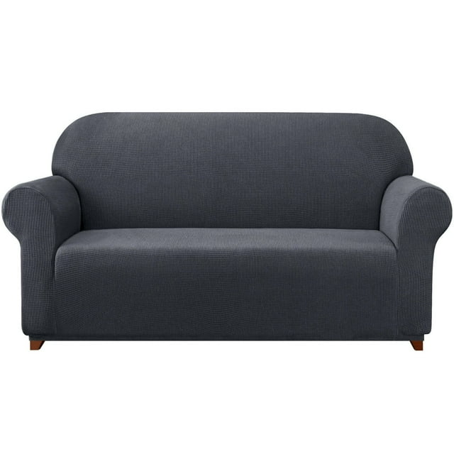 2024 Solid Print Polyester Loveseat Slipcover Chocolate