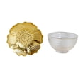 thumbnail image 3 of GUOOL Glass Tea Coffee Cup Saucer Teaware Small Cup with Golden Saucer, 3 of 9