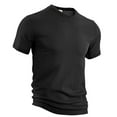 thumbnail image 4 of Mens T-Shirts Qiggri Men Fashion Leisure Motion Breathable Seersucker Short Sleeve Round-Neck Blouses Mens Shirts Casual, 4 of 4