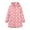Pink, variant on Girls Long Fleece Lined Jacket Colorful Pattern Hooded Windproof Warm Coat with Pockets Teen Winter Outdoor Windbreaker