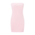 thumbnail image 2 of FEORJGP Women Mini Bodycon Dress Ladies Sleeveless Tube Dress Solid Color Boat Neck Strapless Summer Backless Fashion Party Dress Streetwear for Bar Club, 2 of 9