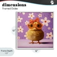 thumbnail image 4 of Stupell Industries Contemporary Bow Peep Groovy Chick White Framed Giclee Art, 12 x 12, by Lucia Heffernan, 4 of 8