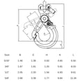 thumbnail image 4 of 5/16" Grade 100 Clevis Self Locking Hook WLL 5700 LBS BS 22800 LBS, 4 of 4