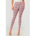 thumbnail image 4 of High Waist Sculpting Treggings With Front Pockets - Pink, White, Black Plaid, 4 of 10