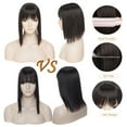 thumbnail image 5 of SEGO Bangs Clip in Real Hair Extensions Toupee Synthetic Hair Topper For Thinning Hair Fake Bang Hair Piece For Woman, 5 of 7
