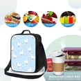 thumbnail image 4 of Lsque Goose White Flowers Lunch Bag Lunch Box for Women Men Reusable Insulated Lunch Tote Bag,Leakproof Thermal Cooler Sack Food Handbags Case High Capacity, 4 of 9