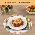 thumbnail image 4 of Spring Floral Round 13 Inch Placemats Set of 2, Farmhouse Truck Retro Flowers Oil Painting HeatResistant Non Slip Place Mats for Dining Table, Wipeable Braided Kitchen Table Mats for Housewarming, 4 of 9