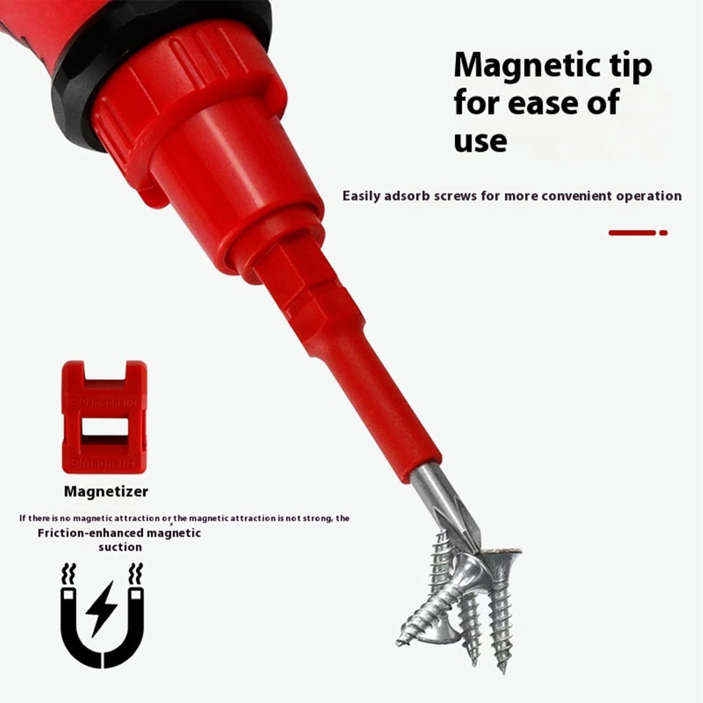 34 In 1 Ratcheting Screwdriver Set With 3 Position Switches Magnetic Tip Retention Antislip Grip Design Double Head Bits