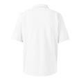 thumbnail image 5 of Short Sleeve Polo Shirts Men's Casual Classic Button Basic Shirt Solid Color Cotton Tees Stylish Tops White L, 5 of 9