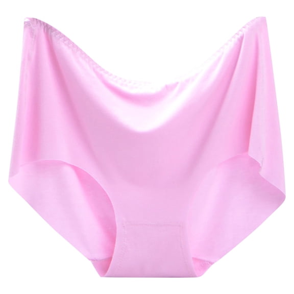 PMVFHDE Women Plus Size Casual Underwear High Rise Triangle Panties Lace Soft Hipster Briefs Comfortable Solid Color Plus Size Underwear For Women Pink,XXL