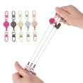 thumbnail image 3 of 21MM Anti-theft Metal Easy-to-pull Buckle Rope Retractable Key Holder Elastic Keychain Sporty Retractable Key Ring Nurse Parts Gold, 3 of 6