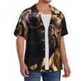 thumbnail image 2 of Kdxio Men's Hawaiian Shirt for Men Short Sleeve Shirt Pug Wearing Sunglasses Flowers Summer Casual Holiday Beach Button Down T-Shirts, 2 of 5