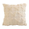 thumbnail image 2 of Butterfly Embossed Faux Fur Throw Pillow, Soft Plush Tufted Square Cushion with 3D Butterfly Pattern, Decorative Accent Pillow for Sofa, Bed, Living Room and Bedroom Decor 18x18in, 2 of 6
