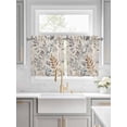 thumbnail image 2 of Half Window Curtain 36 Inches Long, Farmhouse Leaves Window Treatment Curtain Drapes, Pastoral Vintage Flowers Botanical Small Tier Curtains for Bathroom Over Sink, 27.5"x36", 2 Panels, 2 of 7