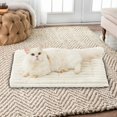 thumbnail image 4 of Qaailabf Plush Round Pet Bed Winter Warm Dog Mat Removable Washable Cozy Soft Cat Dog Sleeping Cushion with Interactive Teasing Stick for Small Medium Pets, 4 of 6