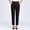 Black, variant on Womens Work Pants Elastic High Waist Zipper Side Pockets Slim Cropped Ankle Stretch Solid Color Business Office Pants