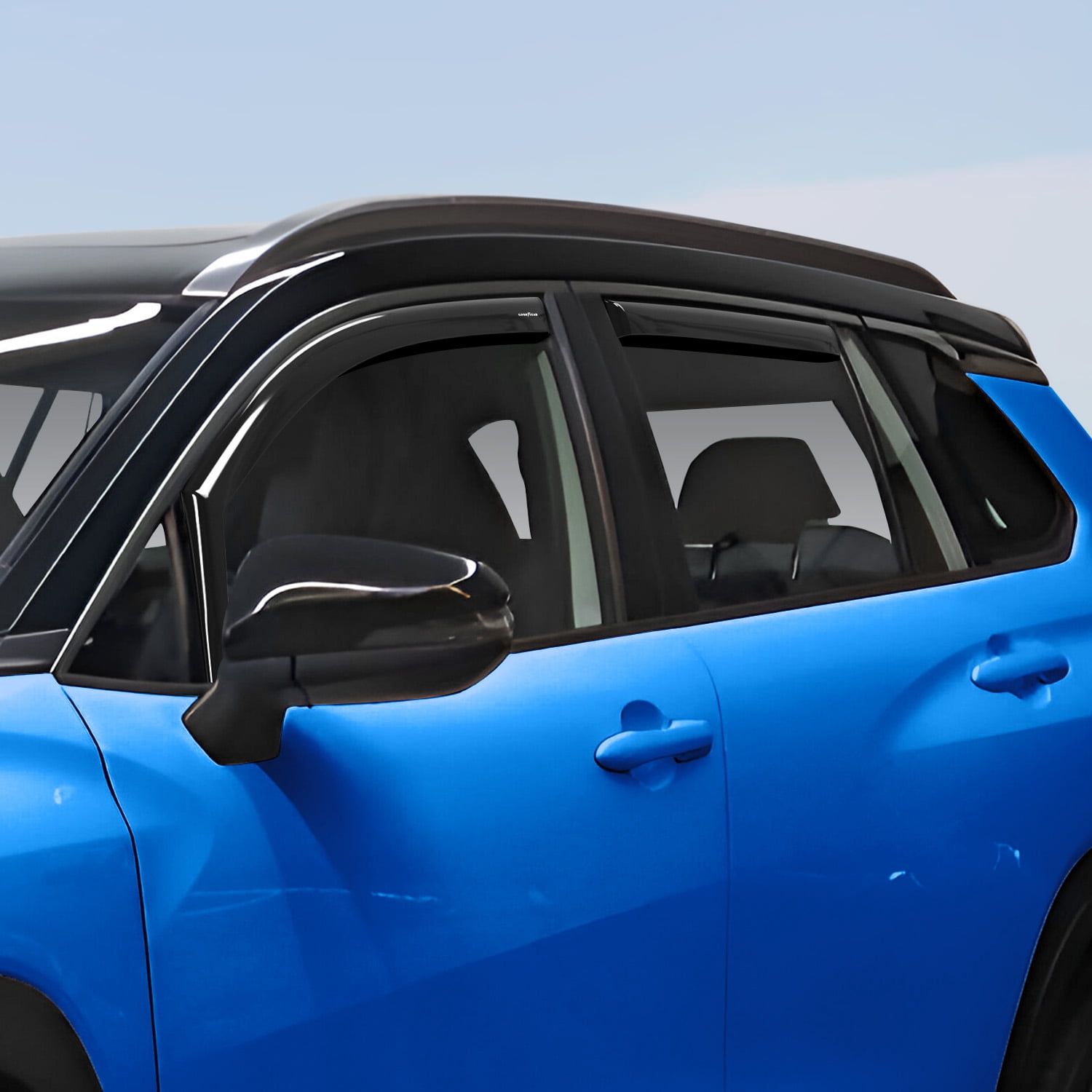 Goodyear Shatterproof In-Channel Window Deflectors for Toyota Corolla Cross 2022-2024, Rain Guards, Window Visors for Cars, Vent Deflector, Car Accessories, 4 pcs - GY007895