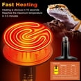 thumbnail image 4 of Lámpara de calor para reptiles MIXJOY, 250 W, emisor de calor de cerámica, paquete de 2, 4 of 8