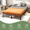 thumbnail image 6 of Full Size Bed Frame, 14" Height Classic Metal Platform Bed Frame Foundation with Under Bed Storage/No Box Spring Needed/Heavy Duty Metal Slats Support/Black, 6 of 10