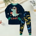 thumbnail image 2 of eczipvz Toddler Boys Pajamas 95% Cotton Kids Dinosaur Pjs Sleepwear Clothes Sets Dark Green 4-5 Years, 2 of 5