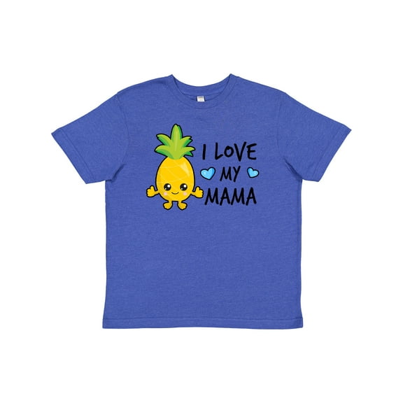 Inktastic I Love My Mama with Pineapple Youth T-Shirt