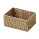 thumbnail image 1 of ¡De vuelta al cole! Cesta rectangular de jacinto de agua, cesta de mimbre con asas integradas, cesta de despensa para organizar, cesta tejida a mano de junco marino para estanterías, cesta decorativa, 1 of 8
