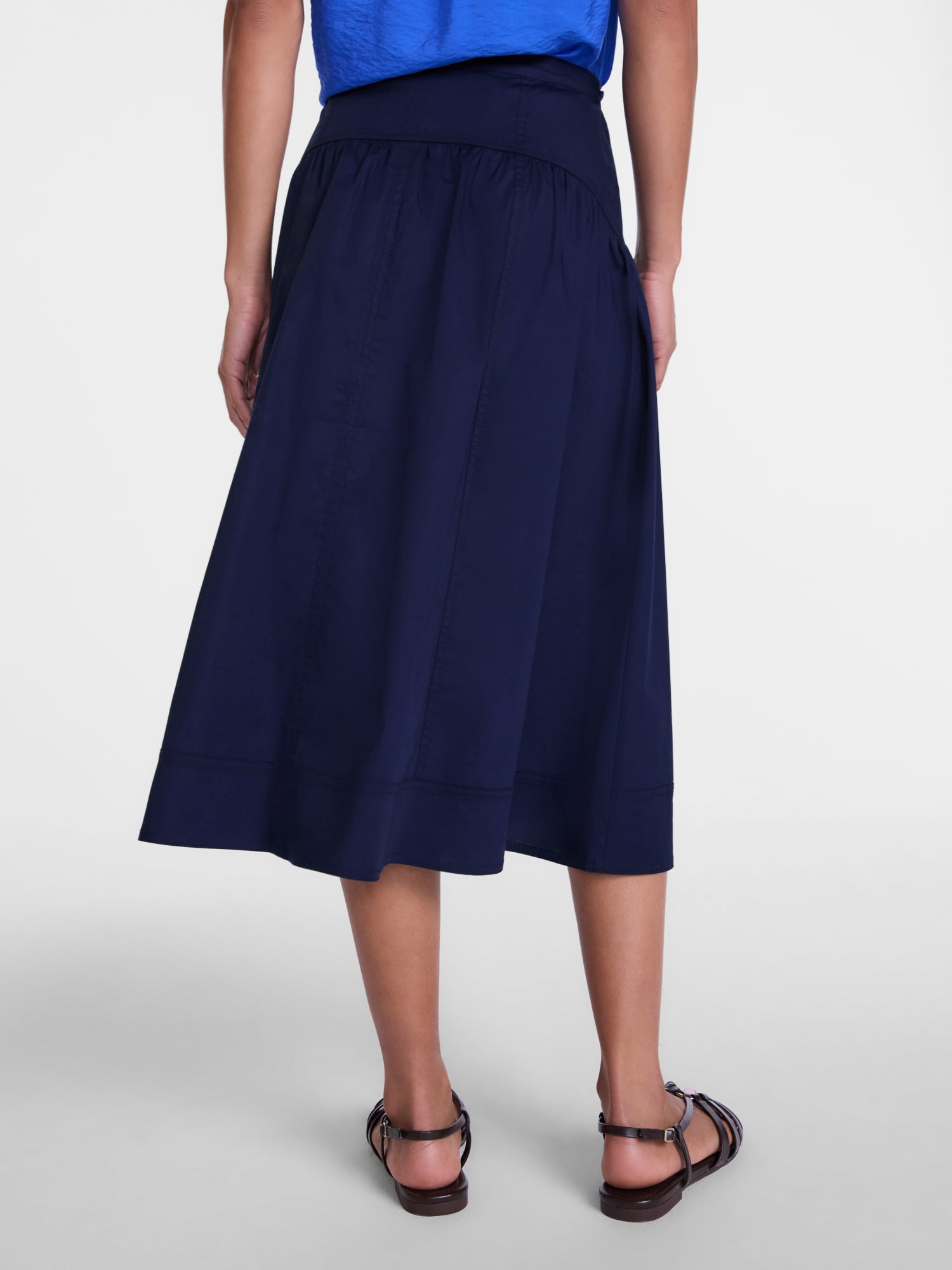 Scenario Women's and Women's Plus Tie Waist Midi Skirt, Sizes XS-4X