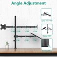 thumbnail image 4 of Support Double Moniteur pour Ordinateur Portable et Moniteur pour 2 Écrans 1 Ordinateur Portable Support de Bureau Extra Haut pour Moniteur jusqu'à 27 Pouces Ordinateur Portable jusqu'à 17 Pouces (M002XLLP) Noir, 4 of 8