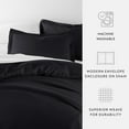 thumbnail image 4 of Ultra Soft & Breathable - Duvet Cover Set - Full/Queen Black Bedding by Comfort Canopy, 4 of 11