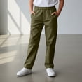 thumbnail image 3 of Fozruso Boys School Khaki Pants With Pockets Elastic Waist Casual Long Pants For Kids Comfortable Summer School Pants Sizes 6-7 Years(Green), 3 of 7