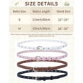 thumbnail image 4 of AWAYTR 3 Pack Girls PU Leather Belts, Heart Hollow Design, Gold Metal Buckle, Adjustable Kids Waist Belt for Uniform Dress Jeans, 4 of 8