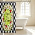 thumbnail image 3 of Erosebridal Playful Bug Ladybug Shower Curtain 72Wx72L,Boho Daisy Floral Bathroom Curtain,Beige Black, 3 of 5