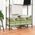 thumbnail image 3 of Yayeee Foldable Storage Basket for Shelves with Handles Set of 2 Waterproof Cloth Bins, Colorful Martini, 3 of 7