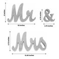thumbnail image 2 of BalsaCircle Silver Mr & Mrs Glittered Wooden Freestanding Wedding Table Display Signs Set Party Decorations, 2 of 5