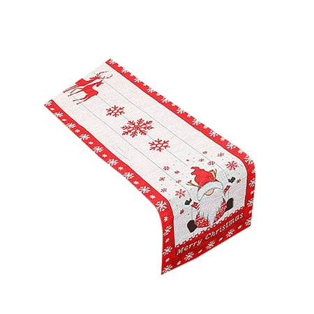 

Merry Christmas Table Runners Seasonal Winter Holiday Kitchen Table Decorations Indoor Outdoor Home Party Decorations