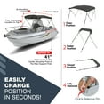thumbnail image 5 of Knox B40-T40A 54-60 in. Fadeproof, Support Poles, Storage Boot 4 Bow Bimini Tops for Boats, Charcoal Gray, 5 of 7