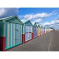 thumbnail image 2 of Frank, Assaf 24x19 White Modern Wood Framed Museum Art Print Titled - Colorful beach huts in a row, 2 of 4