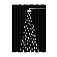 thumbnail image 3 of Black and White Camper RV Shower Curtain for Travel Trailer Bathroom, Funny Modern Abstract Polka Dot Camping Small Narrow Shorter Fabric Shower Curtains Set, Happy Camp Decor with Hooks 47X64, 3 of 5