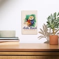 thumbnail image 2 of Avila Beach, California, Sea Otter, Watercolor Birch Wood Wall Sign (6x9 Rustic Home Decor, Ready to Hang Art), 2 of 5