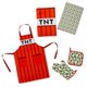 thumbnail image 1 of Juego de cocina con delantal TNT rojo de Minecraft, guantes de cocina, paños de cocina, 1 of 7