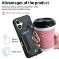 thumbnail image 6 of Dteck for iPhone 16 Plus Case Wallet with Card Holder,Ring Stand,RFID-Blocking PU Leather Protective Magnetic Flip Cover with Wrist Strap for iPhone 16 Plus 6.7",Black, 6 of 10