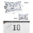 thumbnail image 2 of Vintage Navy Blue Outdoor Head Resting Pillows with Insert Coastal Starfish Corals Shells Conch Ocean 1 Pack Waterproof Lumbar Pillows with Adjustable Strap for Patio Recliner Beach Chair, 12"x20", 2 of 7