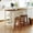 Walnut + Solid Wood + Rustic-1, variant on TOPMAX 45" Rustic Solid Wood Kitchen Island Set With 2 Seats, Rubber Wood Butcher‑Block Prep Table With Open Shelves