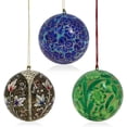 thumbnail image 6 of Ajuny Handmade Multicolor Paper Mache Balls Party Decoration Hanging Ornaments Decorative Christmas Home Office, 3 inches Set of 18, 6 of 6
