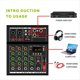 thumbnail image 3 of -A4 Consola de DJ Digital Portátil Profesional con Mezclador USB Border Mezclador de Audio de 4 Canales para Canto en Negro, 3 of 10