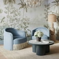 thumbnail image 2 of TOV Furniture Pamela Faded Blue Recycled Fabric Tassel Lounge Chair, 2 of 7