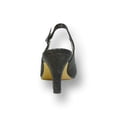 thumbnail image 4 of FLORAL Staci Women's Wide Width Peep Toe Glitter Bow with Jewel Slingback Pump BLACK 6.5, 4 of 6