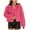 Hot Pink, variant on Womens Faux Fur Hooded Jacket Open Front Cropped Cardigan Shaggy Short Coat Winter Outerwear