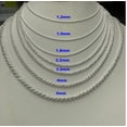 thumbnail image 2 of 925 Sterling Silver Rope Chain Necklace Italy 1.2mm 1.5mm 1.8mm 2.2mm 2.7mm 3.2mm 4mm 5mm, Lobster Clasp, New, Gift, Men, Woman, 2 of 8