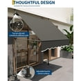 thumbnail image 6 of Manual Retractable Patio Awning 118" x 118" with Adjustable Height, UV Protection & Crank Handle – Ideal for Backyard, Garden, Outdoor Shade Black, 6 of 7